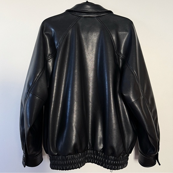 ARITZIA Wilfred Vegan Leather Oversized Bomber Jacket - Picture 2 of 16